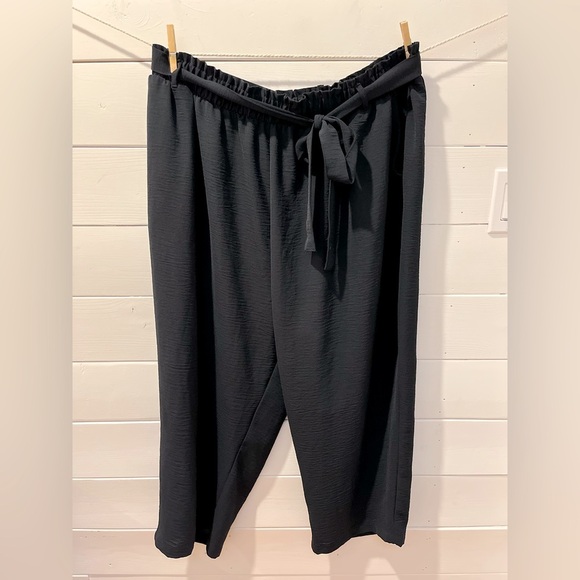 🖤LILY MORGAN – Black Baggies with Tie Waist – Size 2X - Picture 1 of 11